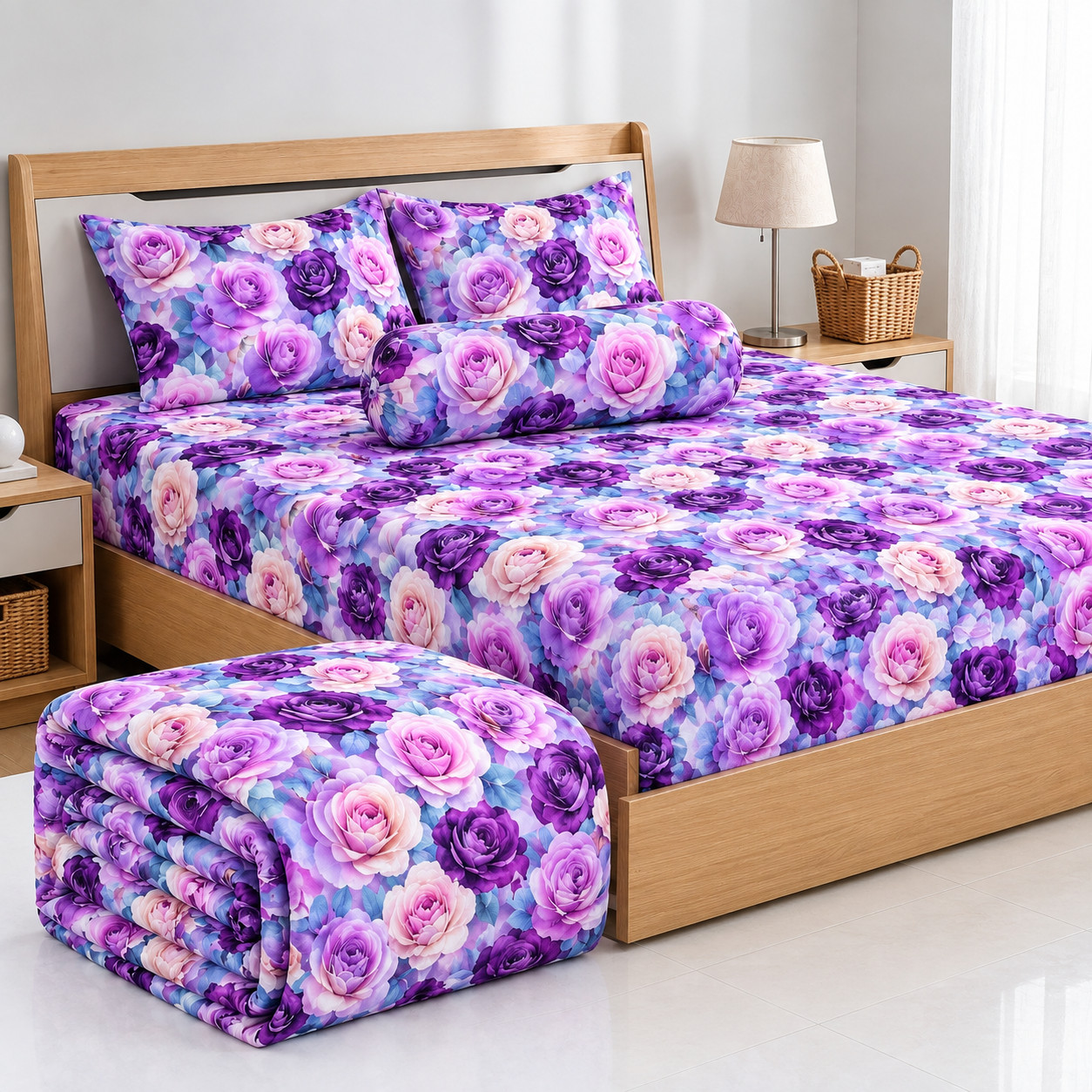 Winter Comforter Set, 5 Pieces, 10 oz Feather Touch Padding