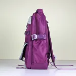 Multi-Pocket Casual Backpack with Geometric Flap