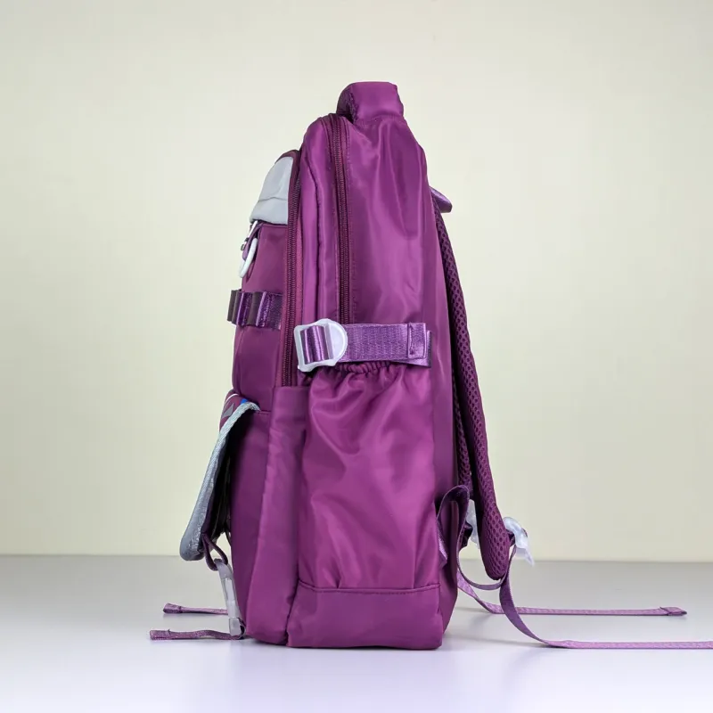 Multi-Pocket Casual Backpack with Geometric Flap