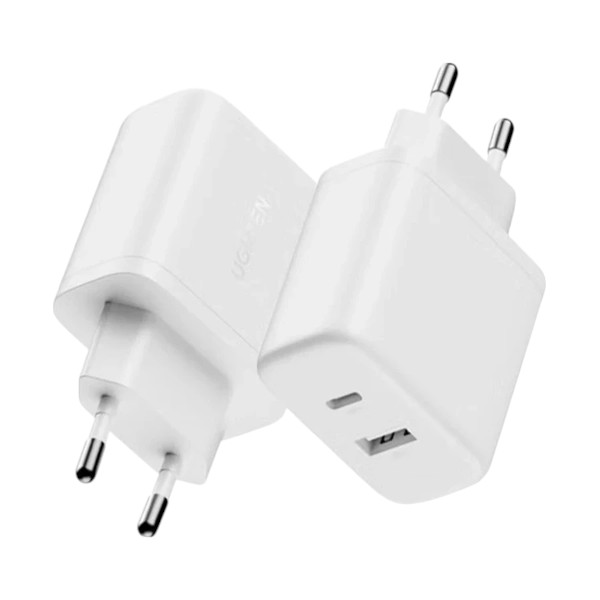 Ugreen X227 USB & USB-C 20W White Charger
