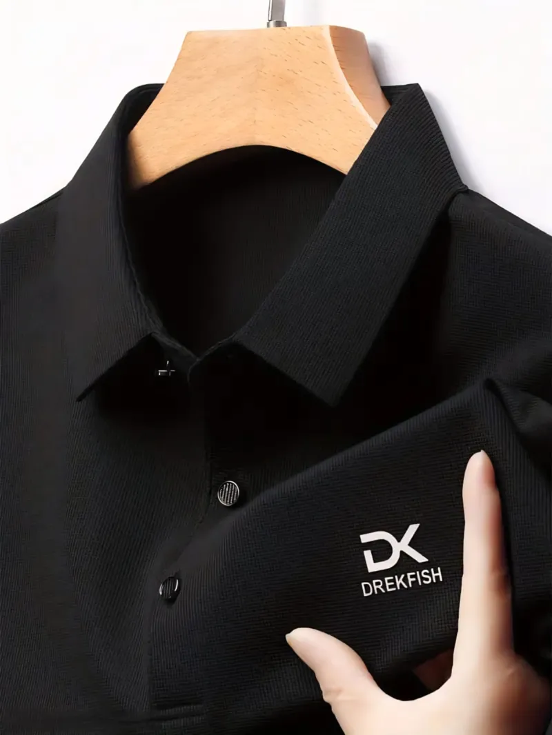 Men's Soft Sewing-Less Polo Shirt, Metal Buttons, 5 Colours