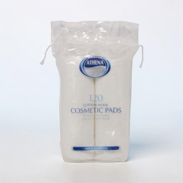 Athena Beaute Cotton Wool Cosmetic Pads 120 pis (2 Pack) (EU)