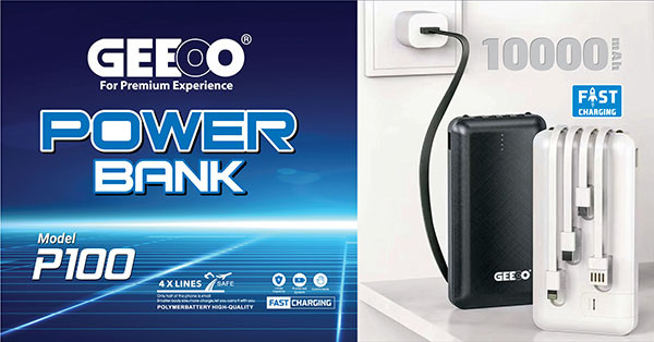 GEEOO P100 Fast Charging Power Bank