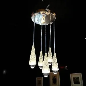 Qulik Modern Crystal Rain 3 Color Hanging Lights (QL-B416-6)