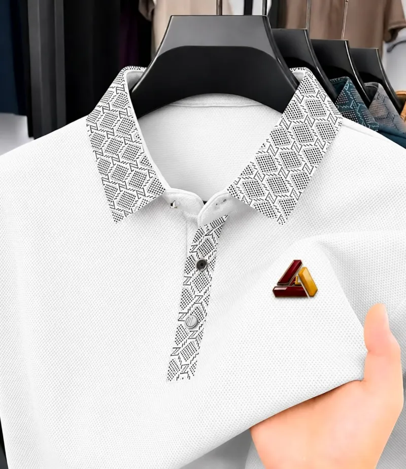 Men's Embroidered Logo Polo Shirt, Pique Cotton, 6 Colours