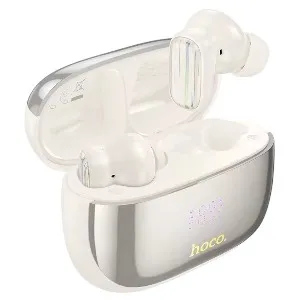 HOCO EQ20 ANC + ENC Noise Cancellation Wireless Earbuds – Milky White
