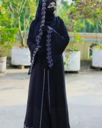 Stone Koti Borka Full Set with Hijab, Attached Koti, 6 Colours