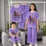 Girls' Butterfly Print Half Sleeve T-Shirt and Pant Set, 160-170 GSM
