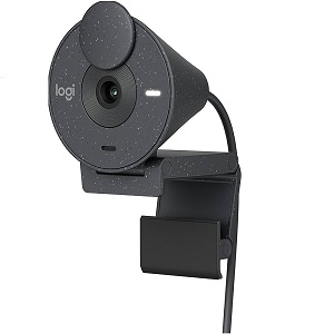 Logitech BRIO 300 Webcam with auto light correction With Noise-reducing mic