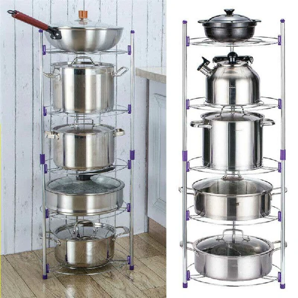 Super Pot Stand 5 Layer Kitchen Pot Organizer