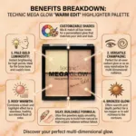 Technic Mega Glow Highlighter - Warm Edit (China)