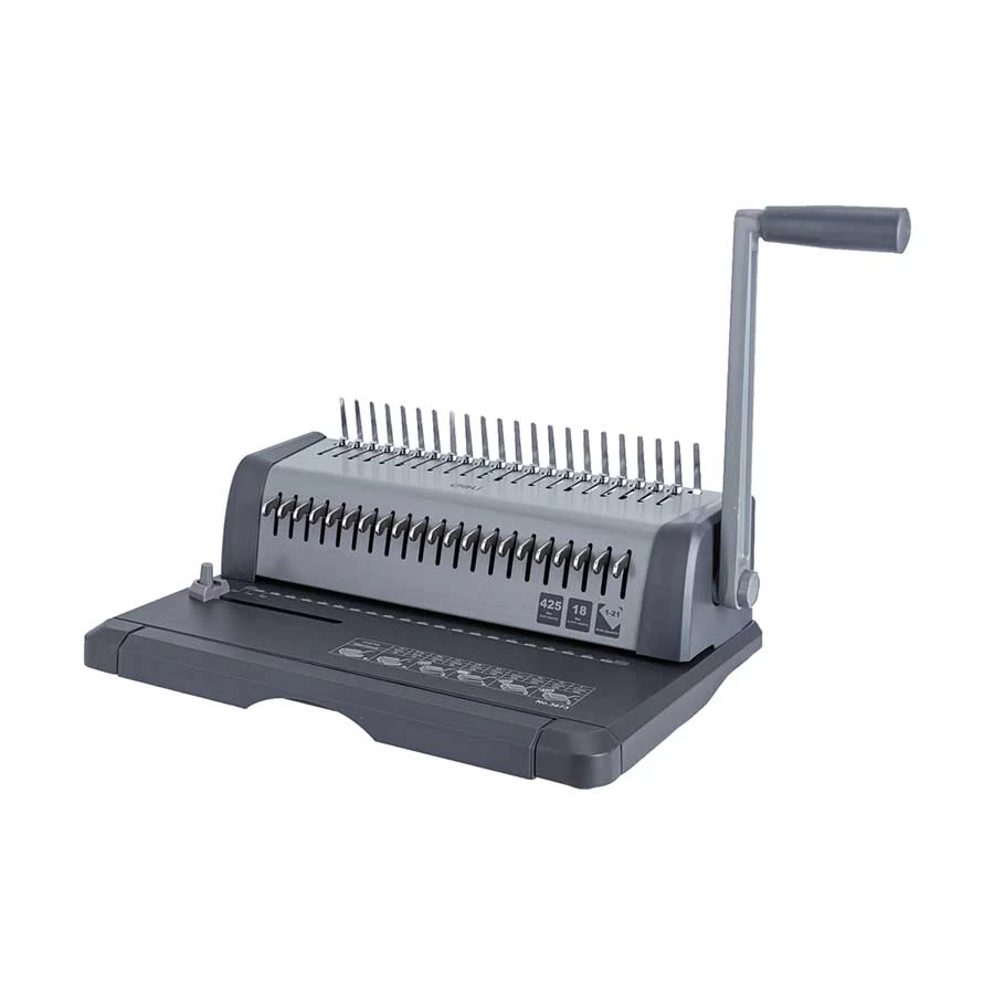 Deli E3873 450 Sheets 21-HOLE Steel Spiral Binding Machine