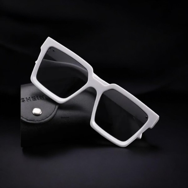 White frame Black lense Stylish Sunglasses