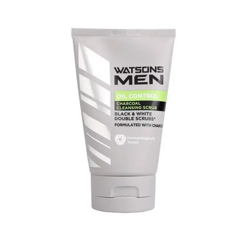 Watsons Men Oil Control Charcoal Cleansing Scrub 100g (Thailand)