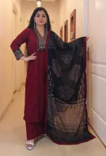Women's Cotton Salwar Kameez with Digital Print Orna, 36 to 46
