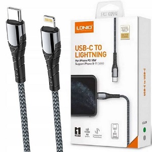 LDNIO LC111 USB Type-C To Lightning 30W Cable For iPhone/iPad (1 Meter)