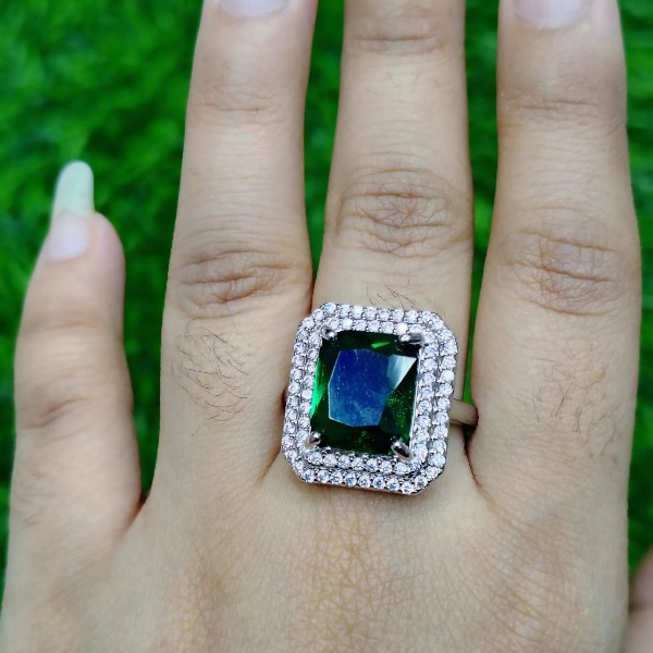 Imperial Violet Crystal Statement Ring