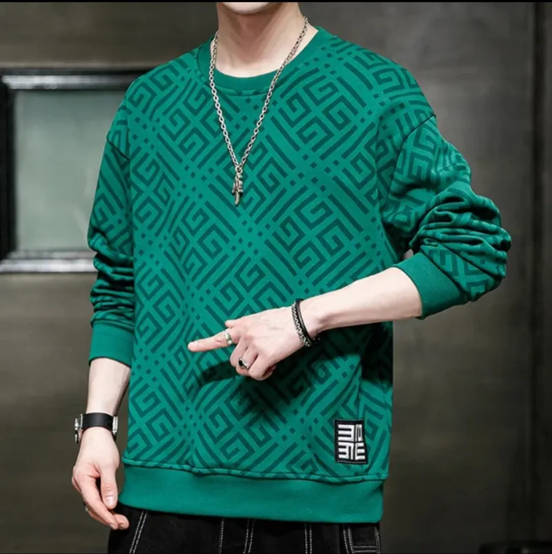 Men's Cotton Long Sleeve T-Shirt, 200 GSM, Sizes M to XL