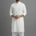 10 Pcs White Solid Punjabi Combo