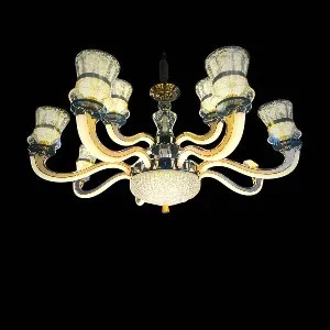 Qulik Modern Nordic Candle Crystal Chandelier Pendant Hanging 3 color LED Ceiling Light (QL-01-8-4)