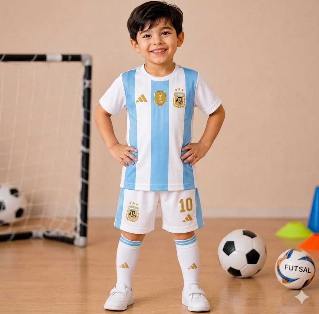 Kids' World Cup Jersey and Pant Set, Sublimation Print, 1 to 10 Years