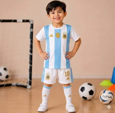 Kids' World Cup Jersey and Pant Set, Sublimation Print, 1 to 10 Years