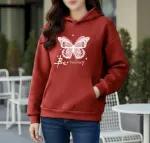 Premium Comfortable Printed Ladies Winter Hoodie