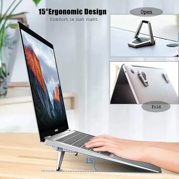 Metal Foldable Laptop Stand Universal Non-slip Bracket Support for Macbook Pro Air Lenovo Notebook Laptops Mount Holder Feets