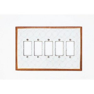 5 Hole Fiber Switch Board White
