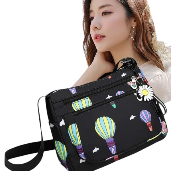 Korean sports travel shoulder bag (black)