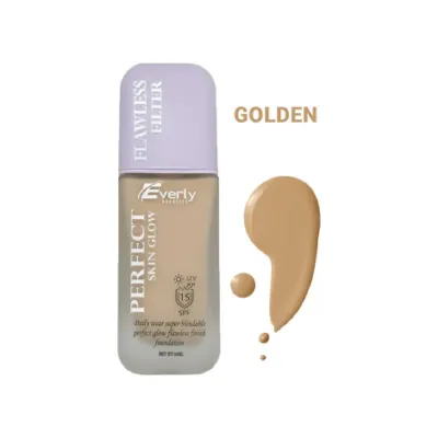 Everly Perfect Skin Glow Flawless Filter Foundation SPF15  - Golden (China)