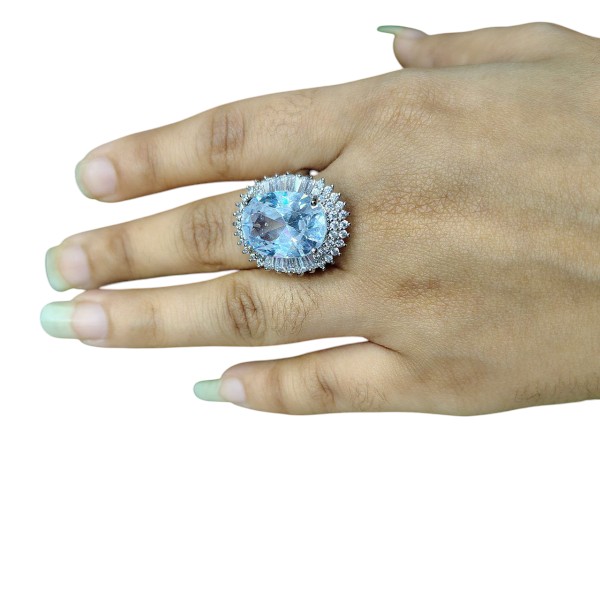 Imperial Violet Crystal Statement Ring