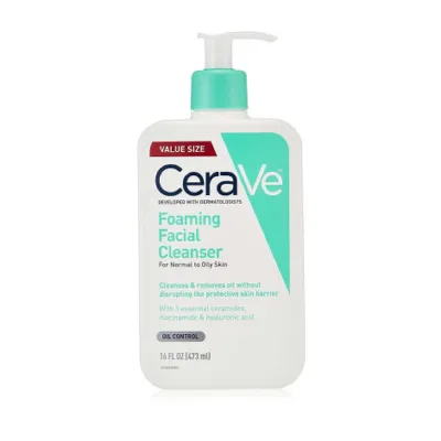 Cerave Foaming Facial Cleanser For Normal to Oily Skin 473ml (USA)