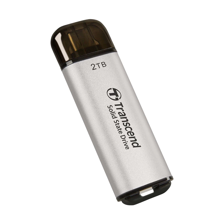Transcend ESD300S 2TB USB Type-C OTG Silver Portable External SSD