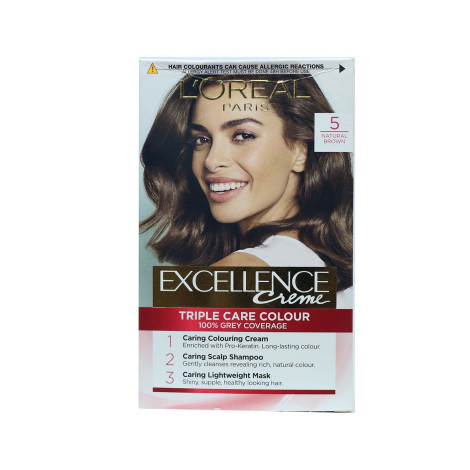 L'Oreal Excellence Creme Triple Care Colour  - 5 Natural Brown (Belgium)