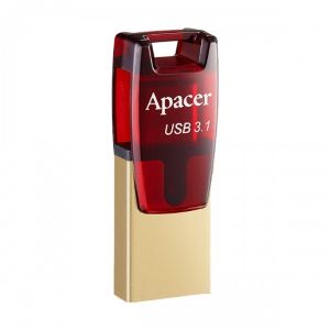APACER 32GB AH180 USB 3.2 TYPE-C Dual Interface Flash Drive- Red Color