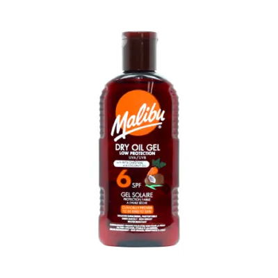Malibu Dry Oil Gel With Beta Carotene & Coconut SPF6 200ml (UK)