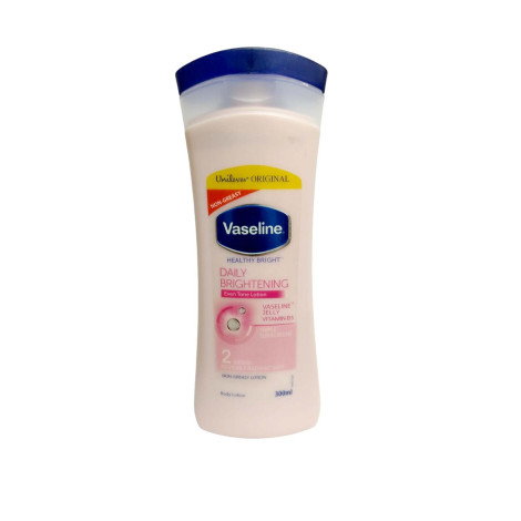 Vaseline Health Bright Daily Brightening Body Lotion 300ml (PINK) (India)