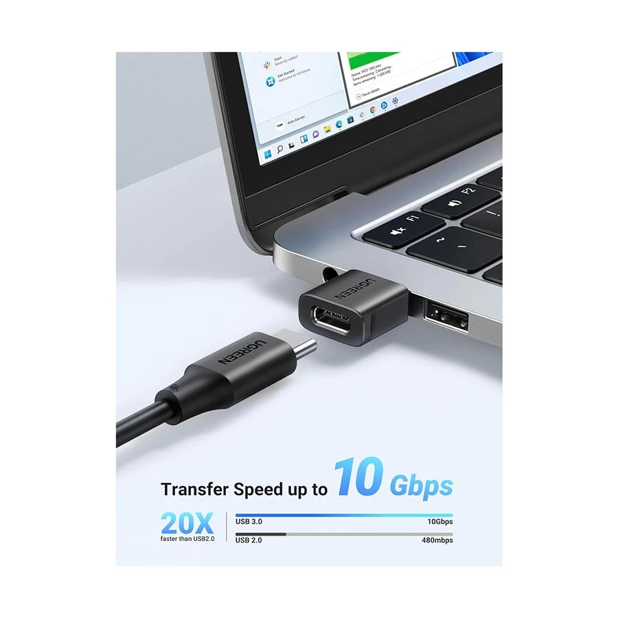 UGREEN US701 (45275) USB Male to Type-C Female Black Converter