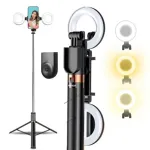 Plokama LIVE-K9 Pro 1700mm Ultra Long Selfie Stick with Tripod Stand & Ring Light – Adjustable, Portable for Mobile Vlogging & Live Streaming