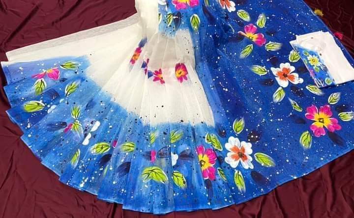 Couple Saree and Panjabi Set in Hand Print, Panjabi 38 to 46