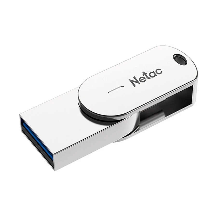 Netac U785C 64GB USB 3.1 Gen 1 & Type-C OTG Silver Pen Drive