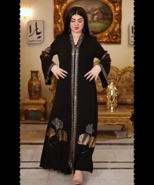 Stone Work Koti Borka Set with Inner and Hijab, Body 48
