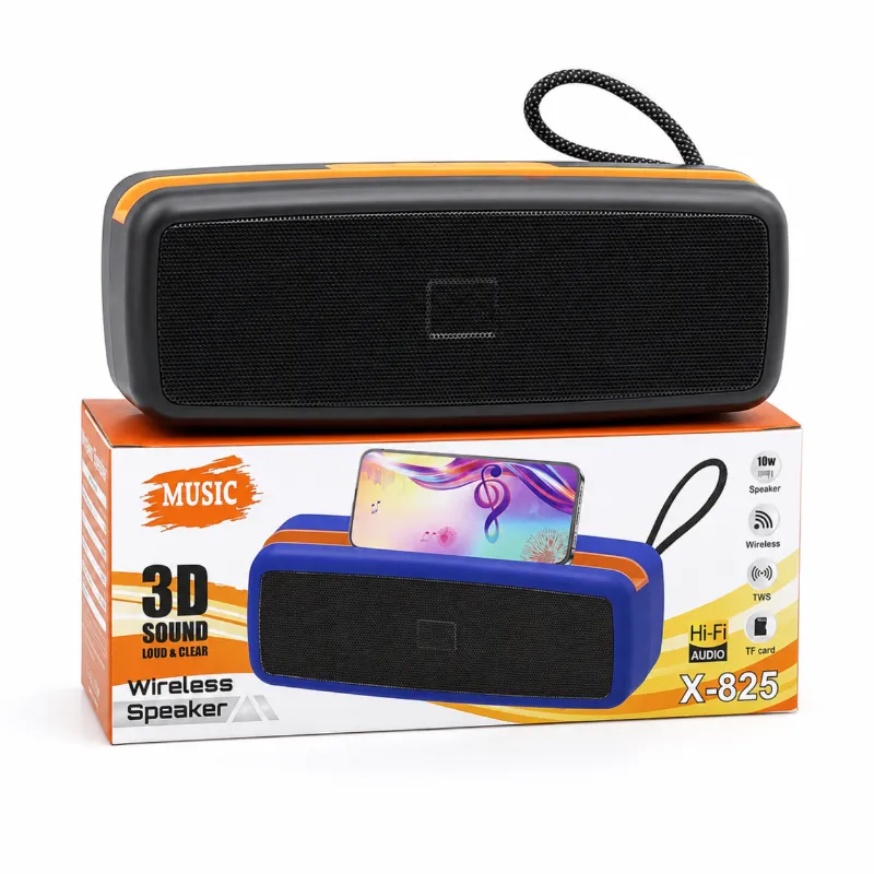 X-825 Dual Wireless Bluetooth Speaker – 10W Stereo Sound, 1200mAh Battery