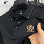 Men's Sticker Logo Polo Shirt, PK Cotton, Chest 38 to 44 Inch