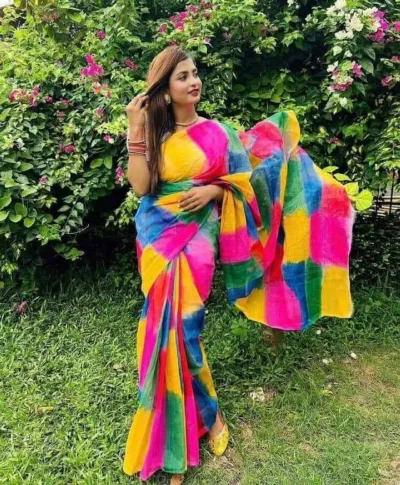 Couple Set of Half Silk Dhupian Saree and Cotton Mix Panjabi
