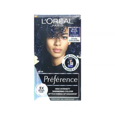 L'Oreal Perference Les Vivids High Intensity Shimmering Colour - 1.102 Blue Black (Belgium)