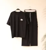 Women's Drop Shoulder T-Shirt and Trouser Set, Lycra 190 to 200 GSM