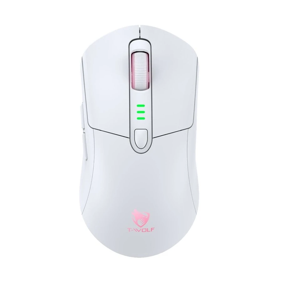 T-Wolf X5 RGB Tri-Mode Wireless White Gaming Mouse