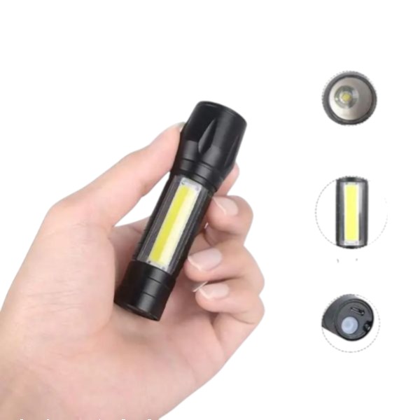 USB Charging Powerful Flashlight 3800LM XPE COB LED Flashlight Torch Light